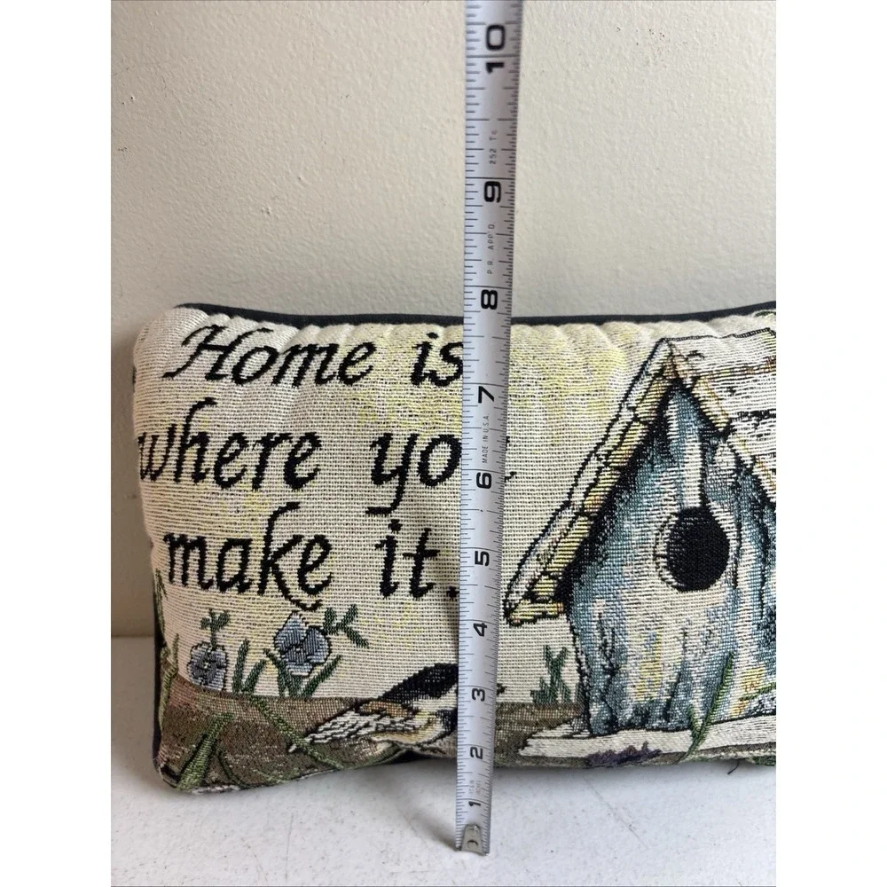 HOME IS‎ WHERE YOU MAKE IT Rectangle Tapestry Pillow 12x8 Cottagecore